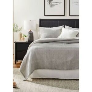 Hearth & Hand with Magnolia Coverlet – Full/Queen Gray Cream Stripe (NWT)